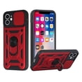 thumbnail image 3 of For Apple iPhone 11 (6.1") Hybrid Cases with Slide Camera Lens Cover and Ring Holder Kickstand Rugged Dual Layer Hard Case Cover fit iPhone 11 - Red, 3 of 8