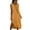 Yellow, variant on Kukoosong Women's Summer Linen Casual Sleeveless Button Down Dress with Crew Neck Tea-Length Shift Style Beach Vacation Dress
