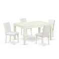 thumbnail image 2 of East West Furniture Dining Room Set Linen White, WEAB5-LWH-64, 2 of 6