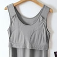 thumbnail image 5 of Antinious Pajama Tank Tops for Women With Built in Bra Base Layer Sleeveless Soft Casual Sleepwear,Holiday!Sleep Shirts for Women,Women Tops Casual,Gray,XXL, 5 of 5