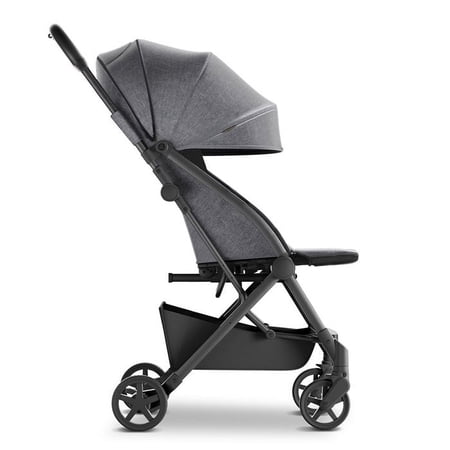 Mompush Lithe V2 Lightweight Stroller   Snack Tray, Ultra-Compact Fold & Airplane Ready Travel Stroller, Near Flat Recline Seat, Cup Holder, Raincover & Travelbag Included