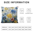 thumbnail image 6 of Acheng  Blue Yellow Flowers Throw Pillow Cover Set of 2 Poppy Floral Square Decorative Cushion Covers Rustic Wildfloral Pillowcase for Couch Sofa Bedroom Car White, 6 of 6