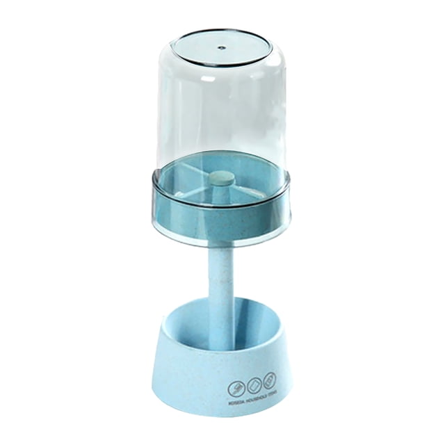 Juego de soporte para cepillos de dientes, organizador de paja de trigo, taza, decoración de encimera de baño, estante para pasta de dientes, hogar para apartamento, forma de lámpara azul Speravity HA028156-03