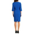 thumbnail image 3 of INSPIRE CHIC Work Office Casual Dresses for Women's Half Sleeve Work Midi Dress, 3 of 5