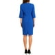 thumbnail image 3 of Vestidos de trabajo casuales INSPIRE CHIC para oficina de media manga para mujer, vestido midi XS azul, 3 of 5