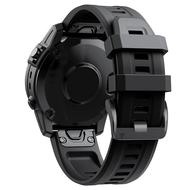 26MM Quick Release Silicone Watch Strap with Metal Buckles Official Grade Fits Most