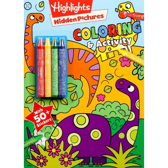 Color & Activity with Crayons Highlights Hidden Pictures Coloring with Crayons, (Paperback)