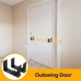 thumbnail image 4 of Adjustable Door Barricade Brackets Heavy Duty Bar Holder Bracket Drop Open for Garage Basement Warehouse Backyard, 4 of 9