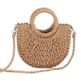 thumbnail image 1 of Handwoven Women Straw Handbag Strap Hobo Bag Handmade Purse, 1 of 8