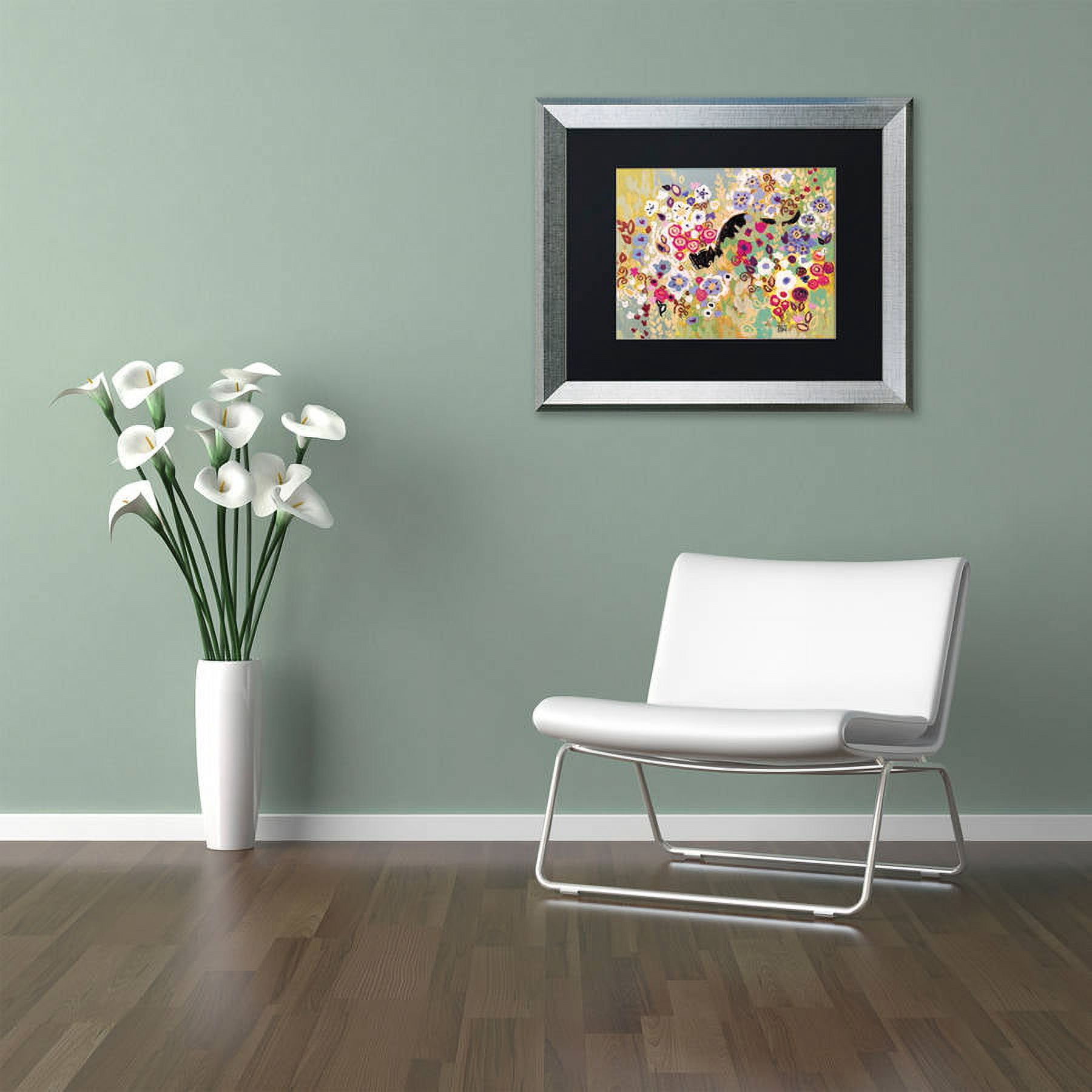 Trademark Fine Art "4" Canvas Art by Natasha Wescoat, Black Matte, Silver Frame