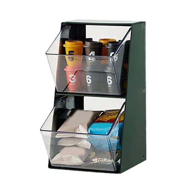 Mosiee Double-Layer Tea Bag Storage Box Desktop Coffee Table Capsule Coffee Tea Storage