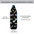 thumbnail image 5 of HELLHERO Elastic Edges Ironing Board Covers & Iron Covers Non Fading Cloth Cover for Hook and Loop Fastener Straps Dust - Proof, Black Dragonflies, 5 of 5