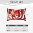 thumbnail image 4 of Picia Red Sun Flame Fox Pattern Plush Pillow Case – Soft and Cozy Cushion Cover, Hypoallergenic Throw Pillow Case for Home Decor-14"x20", 4 of 6