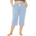 thumbnail image 1 of Cindysus Ladies Palazzo Pant Capri Pants Straight Leg Loungewear Running Trousers Lounge Bottoms Light Blue M, 1 of 4