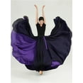 thumbnail image 2 of Flowy Satin Dance Skirts Ballet Belly Dance Women Long Skirts Dancer Practice Wear Purple Dance Skirt 720 Degree Chiffon Skirt, 2 of 5