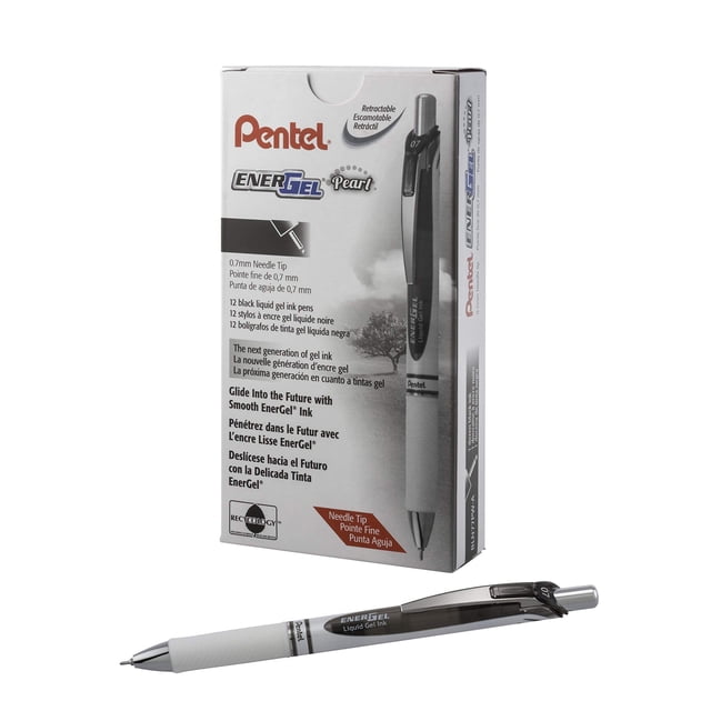 Bolígrafo Pentel EnerGel Pearl RTX de gel líquido retráctil de 0,7 mm