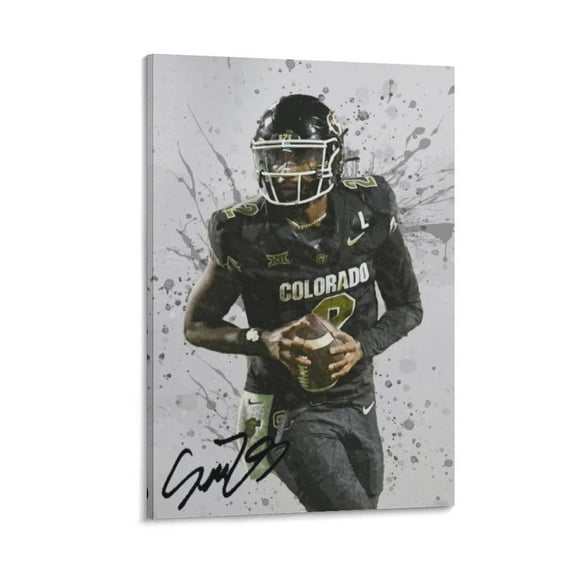 Shedeur Sanders Canvas Poster Canvas Poster Wall Art Picture Prints Hanging Photo Gift Decor Home Posters Artworks 12x18inch(30x45cm)