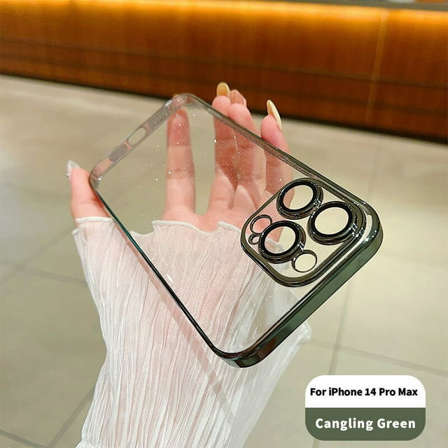 Luxury Electroplated Glitter Phone Case For IPhone 11 15 12 13 14 Pro Max Protective Shell Clear Transparent Shockproof Cover LZ
