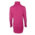 thumbnail image 4 of Women's Sweater Dress Autumn Winter New Slim Knit Dress Turtleneck Cable Pattern Long Sleeve Knitted Gown Dress, 4 of 5