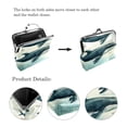 thumbnail image 3 of Whale Stylish Minimalist Coin Purse - 0.7 Microfiber Zinc Alloy Jaws - 4.3x4.7 in/11x12 cm - Compact and Trendy Design!, 3 of 7