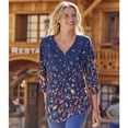 thumbnail image 3 of Atlas for Women Womens Leaf Print Crepe Blouse, 3 of 4