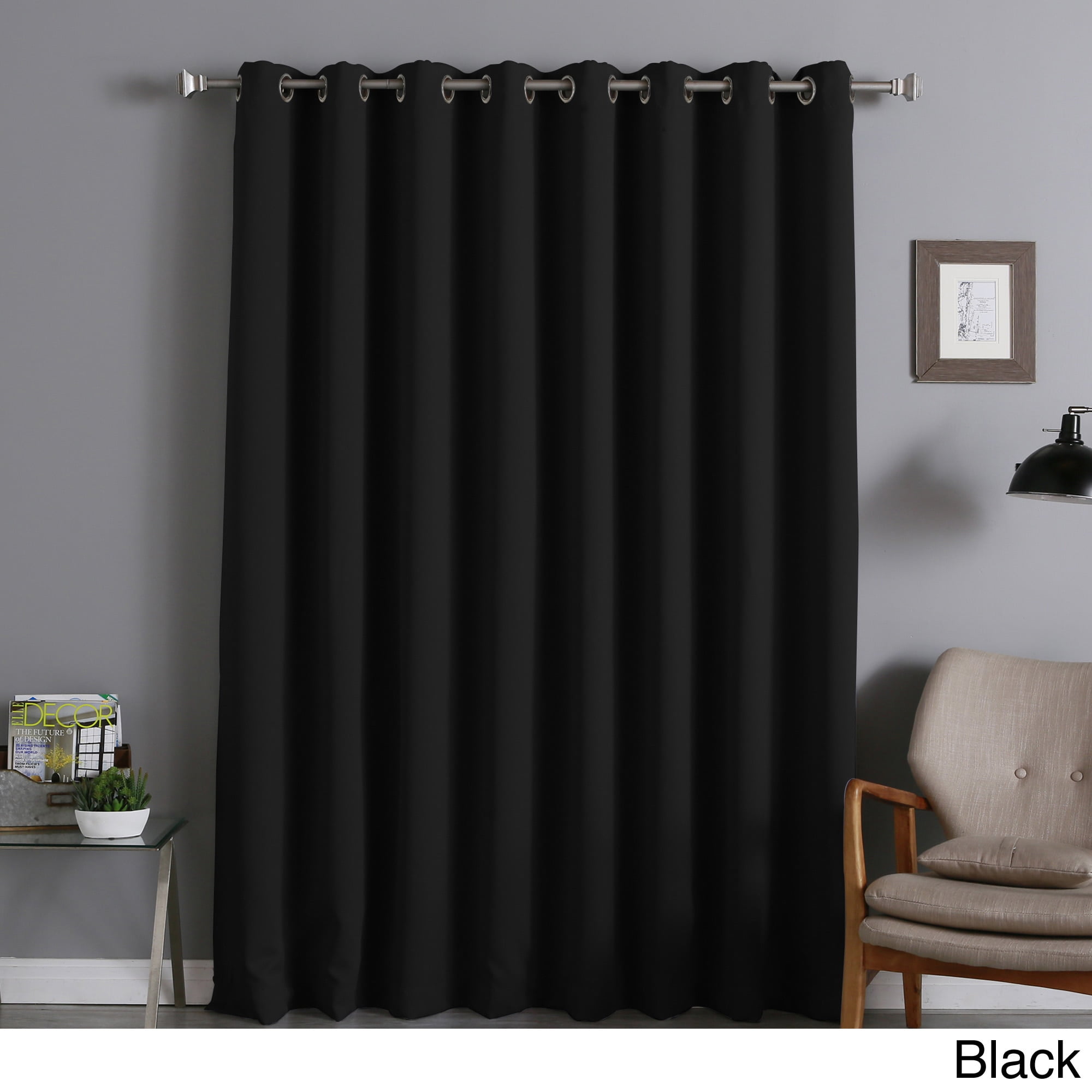 Aurora Home Extra Width Thermal Insulated 96 Inch Blackout Curtain