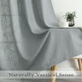 thumbnail image 5 of AZZCIA Grey Linen Semi Sheer Grommet Curtain Panels for Bedroom, 2 Panels, 54"W x 95"L, 5 of 5