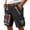 Black, variant on Us 250th Anniversary God Bless America Cargo Shorts with Cross Flag Design and Relaxed Fit, Awesome For Church Picnics Memorial Services Army Green L