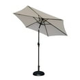 thumbnail image 3 of 8.8 feet Outdoor Aluminum Patio Umbrella，Market Umbrella with 33 pounds Round Resin Umbrella Base，Push Button Tilt and Crank lift，Cream, 3 of 7