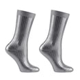 thumbnail image 2 of VLOOCKLW Ribbed Socks Ribbed Foil Laminated Stockings, Glossy Novelty Fashion Socks for Costume, Holiday, Rave & Trendy Street Style, 2 of 7