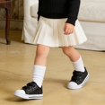 thumbnail image 6 of EUXTERPA Girls Black Glitter Shoes Toddler Casual Walking Sneakers with Hook and Loop Big Kid Size 1, 6 of 6