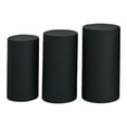 thumbnail image 3 of Mornei 3 Pieces Cylinder Pedestal Stands Slipcovers,Cylinder Plinth Stand Covers Plinth Black, 3 of 9