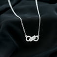 thumbnail image 3 of Rosec Jewels Lab Grown Diamond Infinity Necklace - Nature Inspired Vine Leaf Necklace for Anniversary - EF-VS Grade, 925 Sterling Silver, 3 of 7