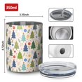 thumbnail image 4 of 12oz Coffee Tumblers Multicolor Christmas Tree and Ornament Pattern Stainless Steel Vacuum Insulated Travel Tumbler Coffee Cups Mug with Lid and Straw with Cleaning Brush for Cold & Hot Drinks, 4 of 5