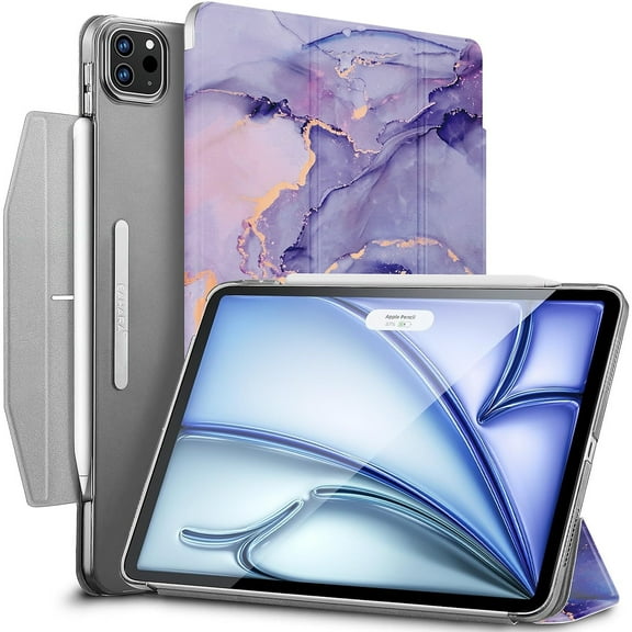 SaharaCase Tri-Fold Folio Case for iPad Pro 13" (M4 2024/M5 2025) Purple Marble (TB00381)