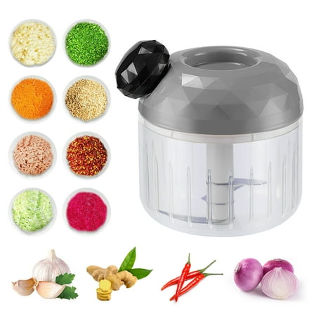 

Household Three-Knife Manual Garlic Puller Multi-Functional Garlic Paste Machine Garlic Minced Ginger Supplementary Food Grinder Mashing Garlic Hand Press Garlic Puller (Gray)