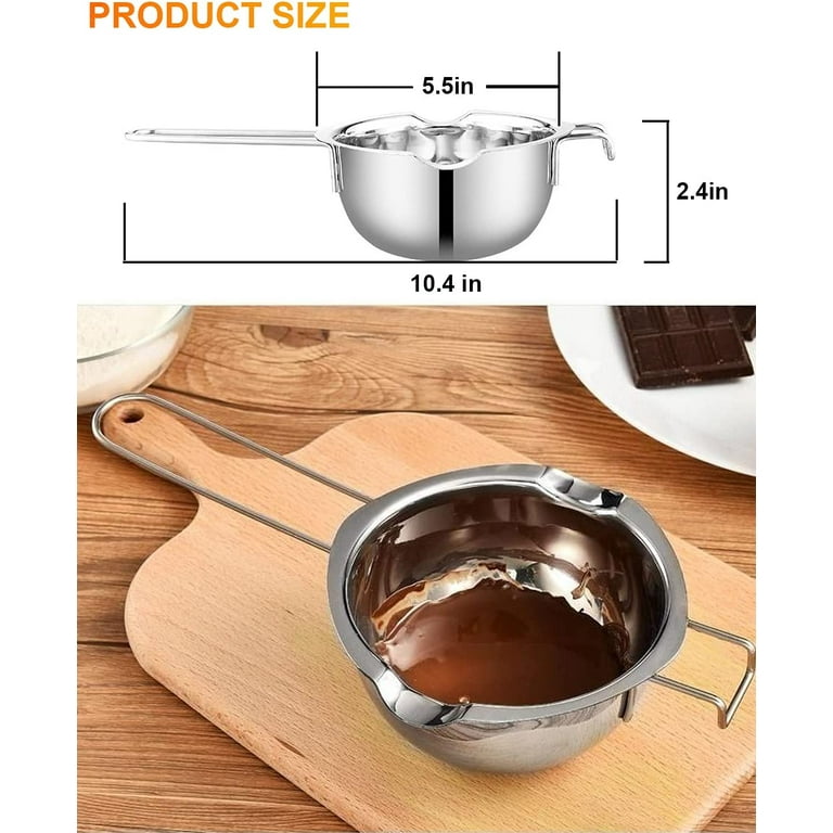 1000ML/2600ML Double Boiler Pot Set,1QT Chocolate Melting Pot with