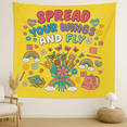 thumbnail image 3 of ViciArt Spread Your Wings and Fly Tapestry, 60"x80" Positive Affirmation Wall Art, Kids Room Decor, Rainbow & Butterfly Design, 3 of 4