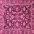 thumbnail image 1 of Ahgly Company Indoor Square Oriental Pink Traditional Area Rugs, 4' Square, 1 of 4
