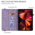 thumbnail image 4 of iPad Pro 11 Case 2021/2020/2018, iPad Air 4th Generation Case,Folio Stand PU Leather Smart Wallet Cover with Auto Wake/Sleep Pencil Holder Slim iPad Cover for Girls Women,Purple, 4 of 5