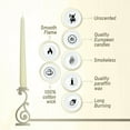 thumbnail image 6 of Bolsius Ivory Taper Candles 10 inch Tall | 200 Pack with 7 Hr Unscented Christmas  Candles, 6 of 7