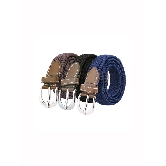Unique Bargains Ceinture Tissée Décontractée Extensible Tressée Élastique pour Femme Largeur 1 Pieds