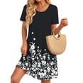 thumbnail image 2 of Fantaslook Boho Summer Dresses for Women Casual Short Sleeve T Shirt Dress with Pockets Beach Vacation Clothes, 2 of 8