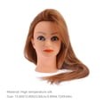 thumbnail image 3 of Cabeza de maniquí de cosmetología Cabeza de peinado Cabeza de muñeca de maniquí con soporte, 3 of 5