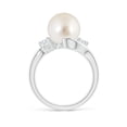 thumbnail image 2 of Angara Classic South Sea Cultured Pearl Bypass Ring in 14K White Gold for Women | June Birthstone Jewelry for Her, 2 of 8