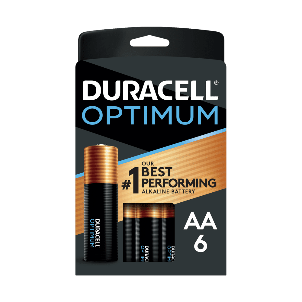 Duracell Optimum 1.5 V AA Alkaline Batteries, 6 count