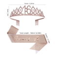 thumbnail image 2 of 1 juego de diadema y banda para cumpleaños, corona para 16 cumpleaños, banda para 16 cumpleaños para niñas, decoraciones para 16 cumpleaños, accesorios de cumpleaños para mujeres, 2 of 7