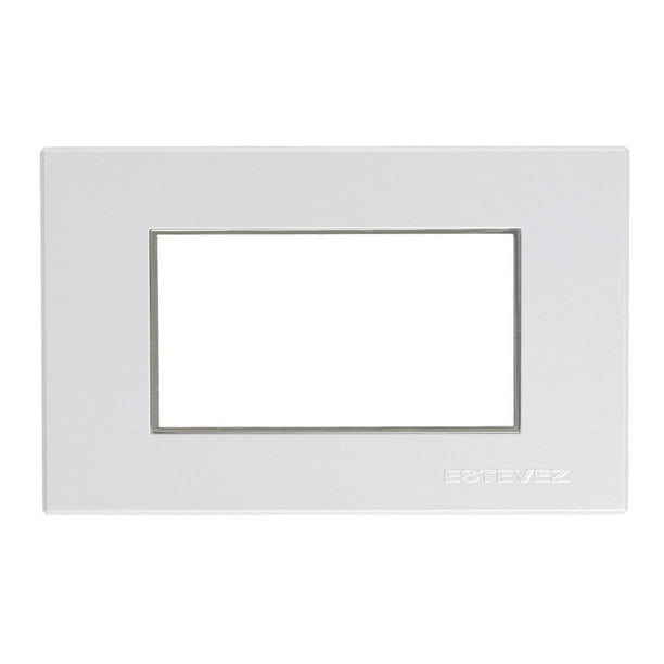 Placa Para Contacto Omega Plástico Blanco 3 Módulos