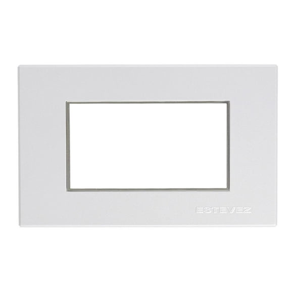 Placa Para Contacto Omega Plástico Blanco 3 Módulos