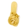 thumbnail image 3 of XYD Women Open Toe Applique Mid Spool Heels Slip on Ruffled Flower Mules Elegant Prom Party Slide Sandals Size 5.5 Yellow, 3 of 4